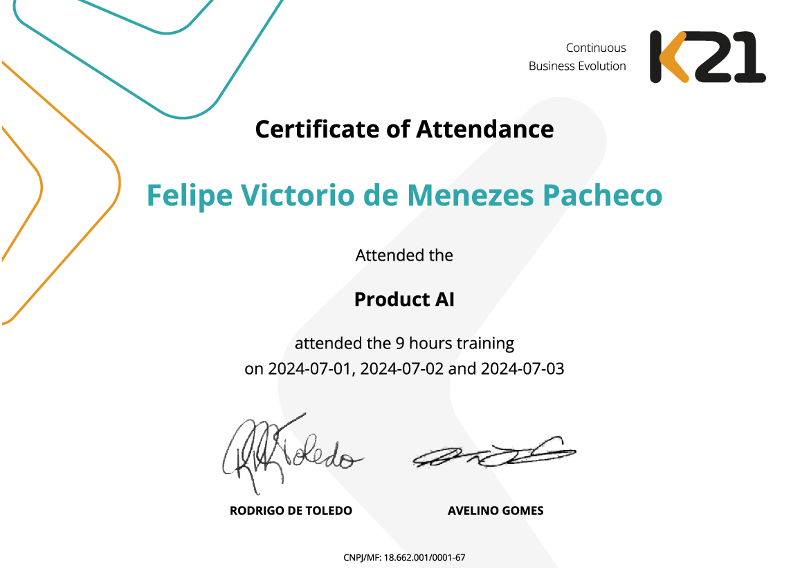 Certificado K21